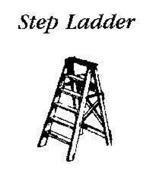 JL Innovative Design 554 Custom Step Ladders, Brown