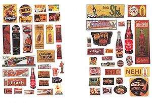 JL Innovative Design N Scale 1940s–50s Uncommon Soft Drink Signs – 606 - product image