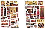 JL Innovative Design N Scale 1940s-1950s Uncommon Soft Drink Signs - JLI606