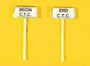 JL Innovative HO Begin/End C.T.C. Sign Set (2) JLI838