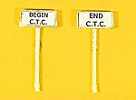 JL Innovative Design HO Begin/End C.T.C. Sign Set (2) - JLI838