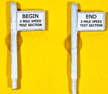Custom Begin/End 3 Mile Test Section Signs - product image