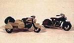 JL Innovative Design 904 1947 Motorcycles with Saddlebag & Streamline Sidecar