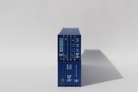 JTC 535077 N scale blue Crowley 53-foot containers, door and front-end details