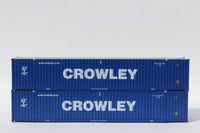 JTC 535077 N scale blue Crowley Website 53-foot containers, side lettering