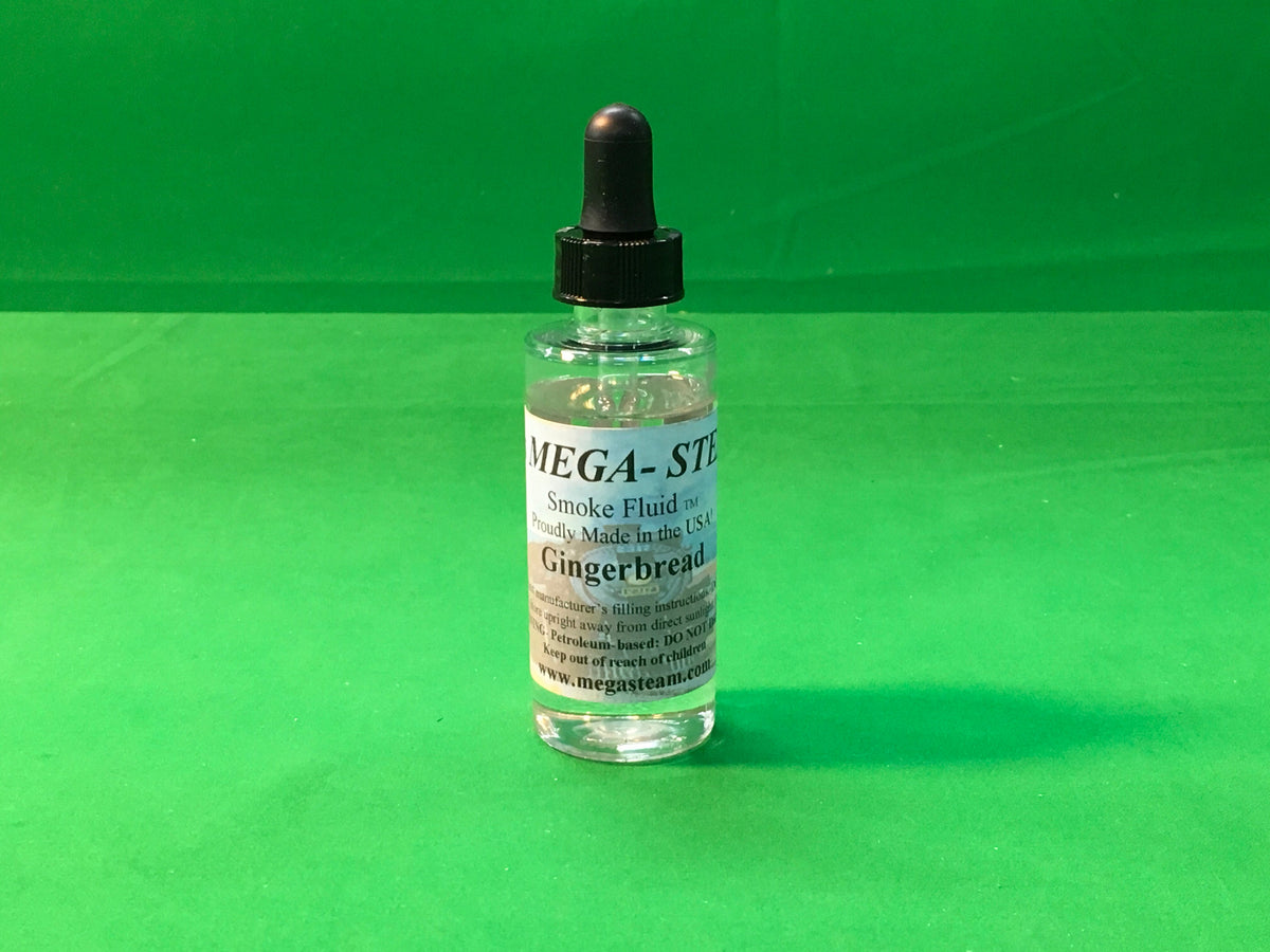 JT's Mega-Steam Gingerbread smoke fluid 2 oz glass dropper bottle