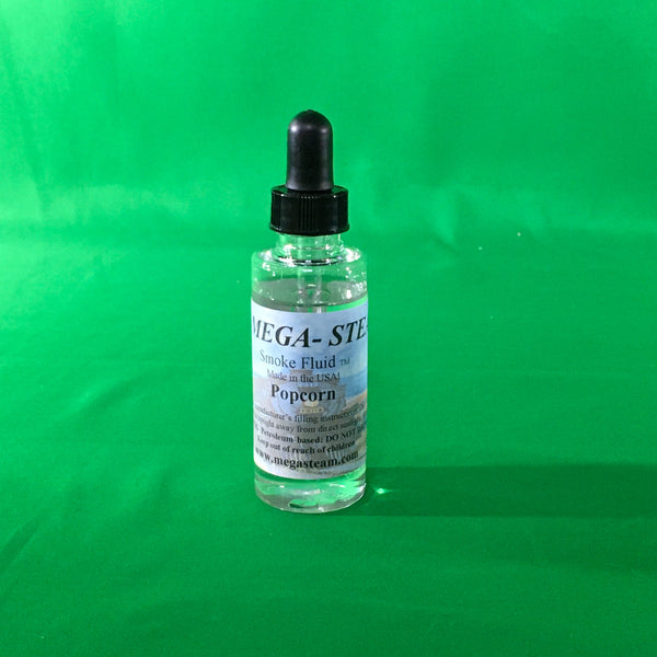 JT's Mega-Steam Popcorn smoke fluid 2 oz glass dropper bottle