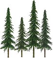 JTT 92025 Z Scale Spruce 1 to 2 inch 55 Pack