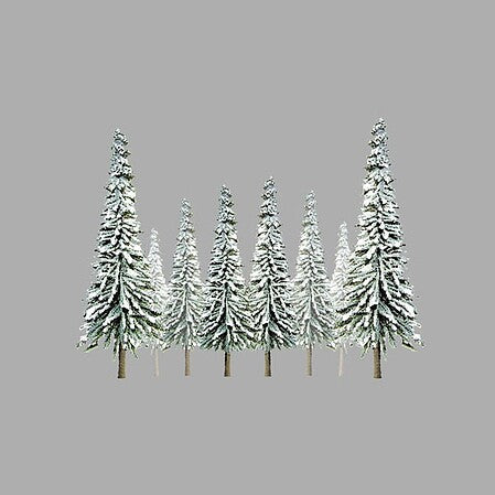 JTT Scenery 92006 N scale snow spruce trees 2 to 4 inch 36 pack