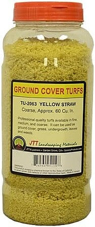JTT 95119 yellow straw coarse turf, 60-cubic-inch shaker