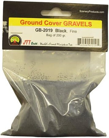 JTT 95219 black fine gravel, 200-gram retail bag