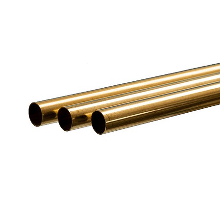 K&S 3931 13 mm round brass tubes with 0.45 mm wall, three pack