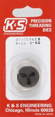 K&S Engineering 0-80 Adjustable Threading Die