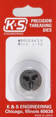 K&S Engineering 1-72 Precision Threading Die
