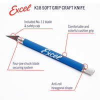 Excel Blades K18 Grip-On Knife With Extra Blades (19019) product view 9