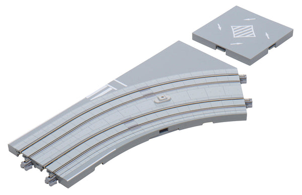 Actual physical Kato 40-104 UNITRAM Street Curved Track — R180 mm, 45° Right