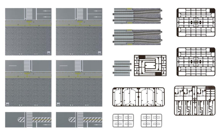 Kato 40-814 TV4 Unitram Street Track to Concrete Tie Expansion Set – N Scale