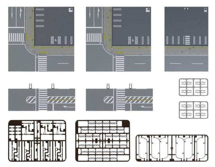 Actual physical Kato 40-822 UNITRAM Streetscape Expansion Set — N Scale