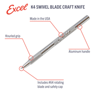 Excel Blades K4 Swivel 360° Rotating Craft Knife (16004) product view 4