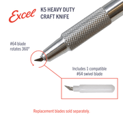 Excel Blades K4 Swivel 360° Rotating Craft Knife (16004) product view 3