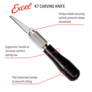 Excel Blades K7 Carving Knife (16007) product view 7