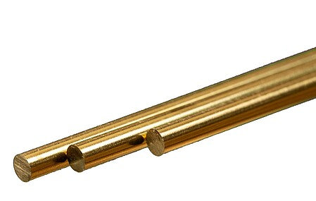K&S 4mm x 300mm round brass rod three pack 9867