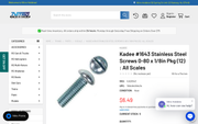 Kadee #1643 stainless steel 0-80 x 1/8 inch screws