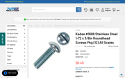 Kadee #1688 stainless steel 1-72 x 3/8 inch screws