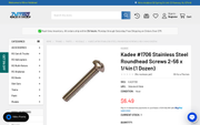 Kadee #1706 stainless steel 2-56 x 1/4 inch screws