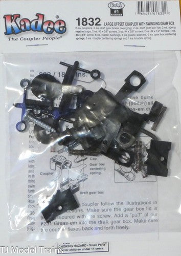 Kadee #1832 1 Scale large offset couplers with swinging gearboxes