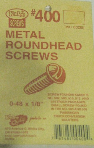 Kadee #400 0-48 x 1/8 inch screws