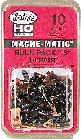 Kadee 10 HO scale No. 5 couplers bulk pack 10 pairs