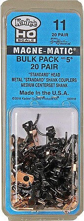Kadee 11 HO scale No. 5 couplers bulk pack 20 pairs