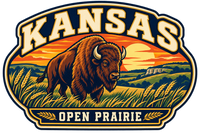 Kansas heritage badge embroidery artwork