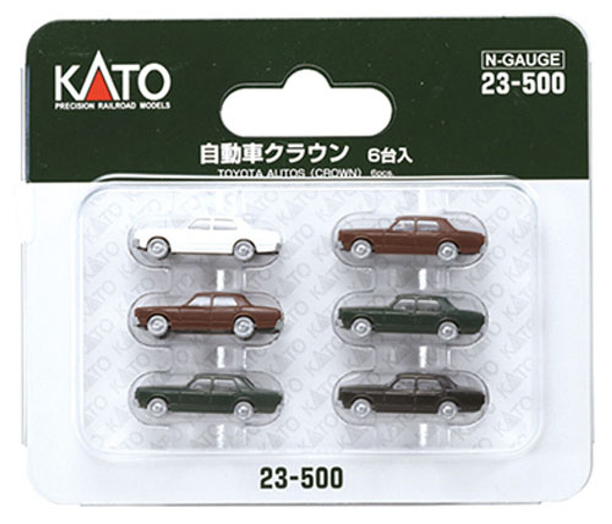 KATO 23-500 N Scale Toyota Automobiles (6-Pack)– product image