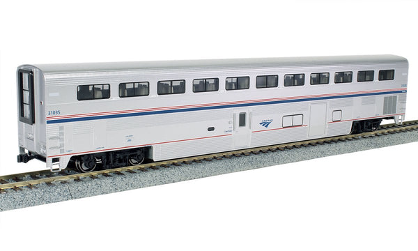 Kato HO Scale Amtrak Superliner I Coach-Baggage Phase VI #31003 w/Pre-Installed Interior Lights — exact product reference