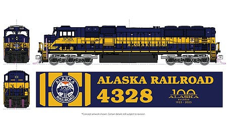 KATO N EMD SD70MAC Alaska Railroad No. 4328 100 Years 176-6412