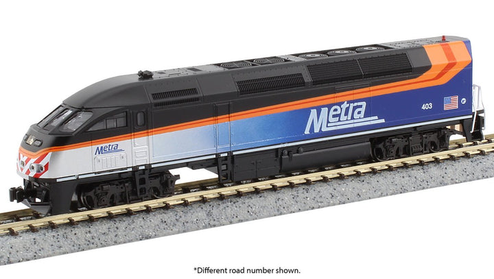 Kato N Scale MP36PH Chicago Metra #424 w/ Sound - 176-6124-S — exact product view