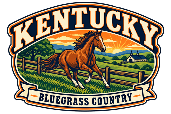 Kentucky heritage badge embroidery artwork