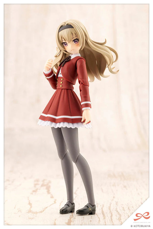 Kotobukiya JK063 Emma Koishikawa Dreaming Style Imperial Rose 1/10 model kit, front view with long hairstyle; assembled demonstration.