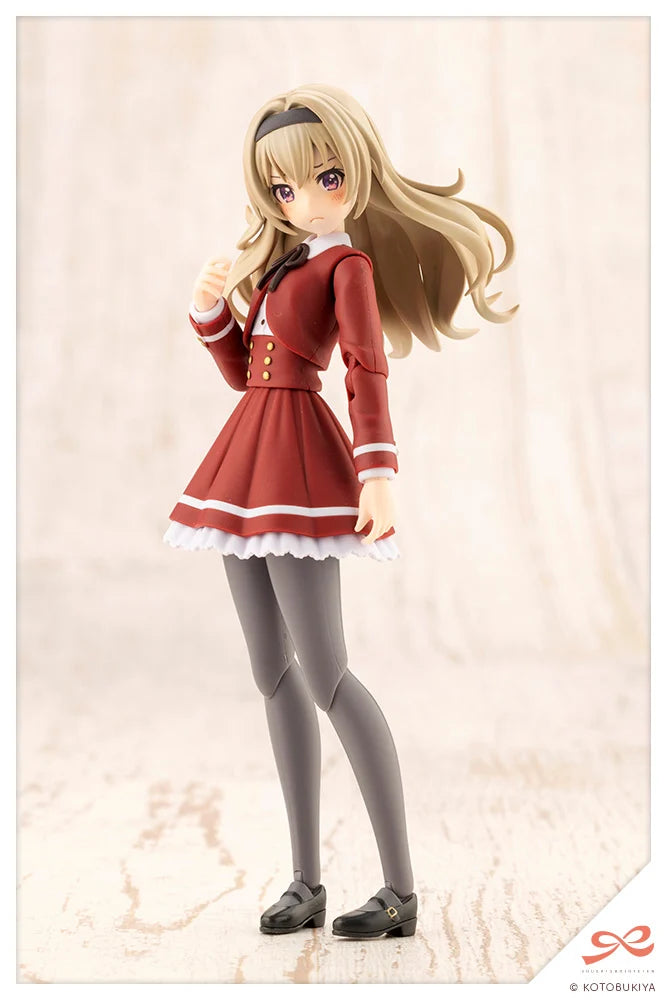 Kotobukiya JK063 Emma Koishikawa Dreaming Style Imperial Rose 1/10 model kit, front view with long hairstyle; assembled demonstration.
