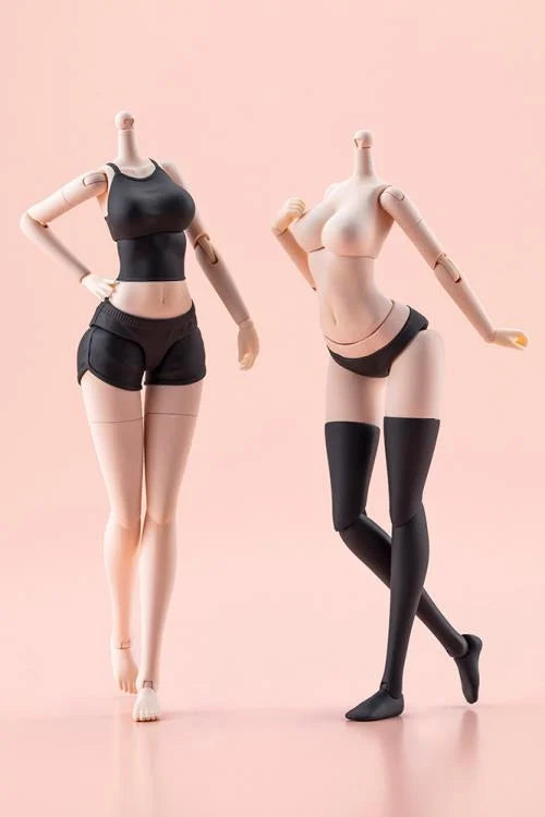 Kotobukiya JK079 Dress Up Body L Color C Ver. 1/10 model kit, two assembled body types, front view.