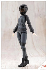 Kotobukiya JK088 Rui Saotome Touou High School Tracksuit Dreaming Style Midnight Onyx 1/10 model kit, riding body and full-face helmet; assembled demonstration.