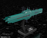 Kotobukiya KP771 Hyperion Free Planets Alliance 13th Fleet flagship 1/3000 model kit, rear three-quarter view; manufacturer CG illustration of assembled model.