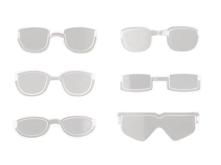 Kotobukiya MV005 After School Glasses Set, six clear miniature glasses styles in 1/10 scale.