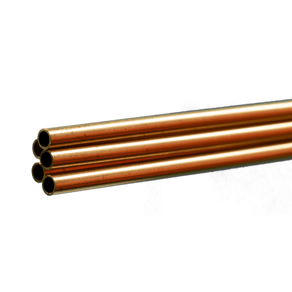 K&S Precision Metals 1145 1/8 inch round brass tube 36 inch 5-piece pack