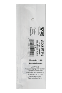 K&S Precision Metals 1145 1/8 inch round brass tube 36 inch 5-piece package
