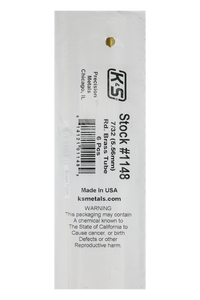 K&S Precision Metals 1148 7/32 inch round brass tube package label