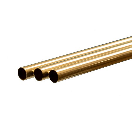 K&S Precision Metals 3929 round brass tube 11mm x 1m 3-pack