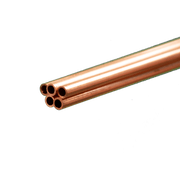 K&S 3961 five round copper tubes, 3 mm outside diameter and 0.36 mm wall
